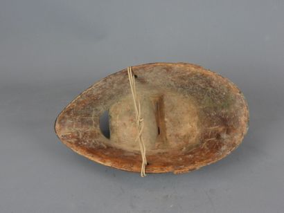 Dance mask marked with a white band across...