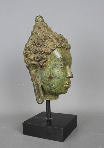 Thailand.
Lovely bronze Buddha head with...
