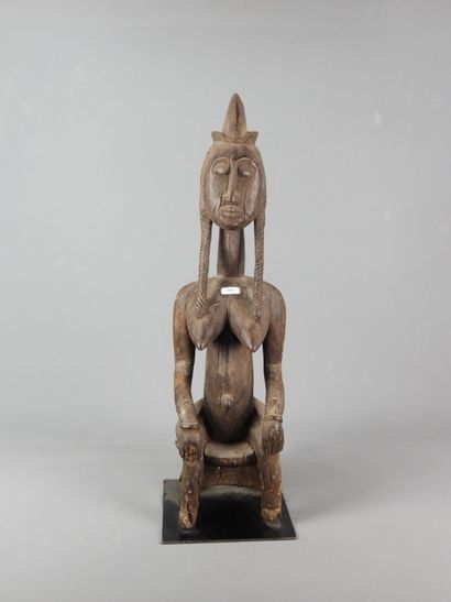 BAMANA, Mali.

Hardwood, dark patina.

Statue...