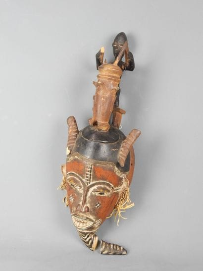 Masque de danse YAOURE, Côte d'Ivoire.
Bois...