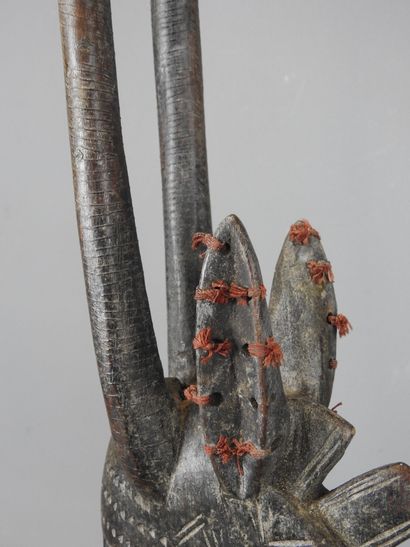 MALI Bambara
Antelope dance crest in patinated...