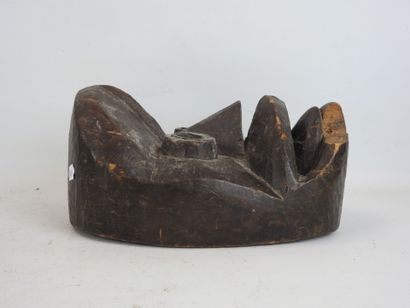 COTE D'IVOIRE. Masque Senoufo en bois à double...