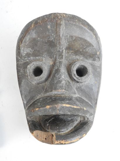 COTE D'IVOIRE. Masque Senoufo en bois à double...