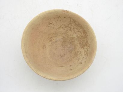 Ancient Orient. 2 antique beige ceramic bowls....