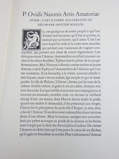OVIDE. L'art d'aimer, llustrations d'Aristide...