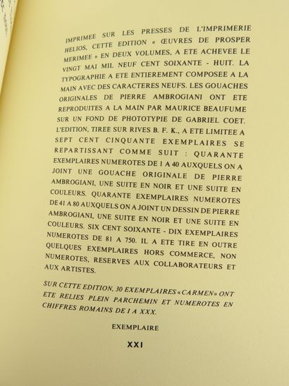 MÉRIMÉE, Prosper. Pierre Ambrogiani ill....