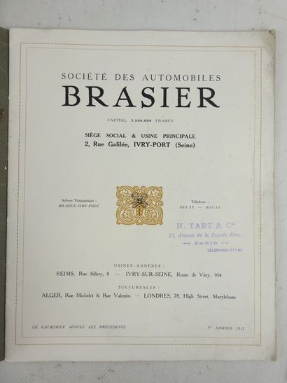 [AUTOMOBILIA]. Société des automobiles BRASIER....