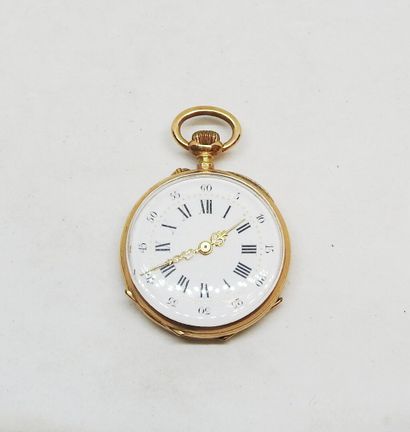Montre de col, boîtier et cuvette or 18K
Diam.:...