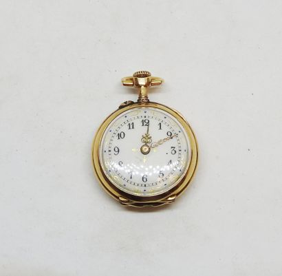 Montre de col, boîter et cuvette or 18K.
Diam.:...