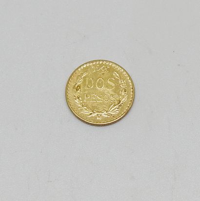 MEXICO
Gold coin of 2 pesos - 1945
Total...