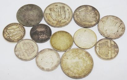 FRANCE
Reunion of silver coins including...