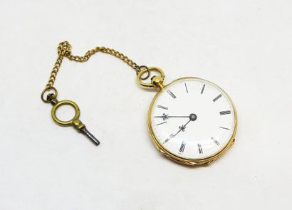 Montre de poche, boîtier et cuvette 18K
Diam.:...