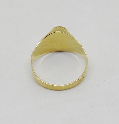 Chevalière or 18 K chiffrée 