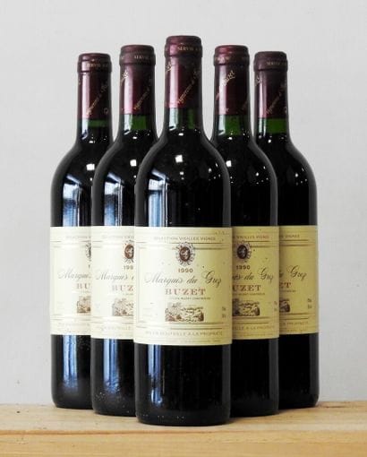 6 bottles
Marquis de Grez - Buzet - 1990.
Wear...