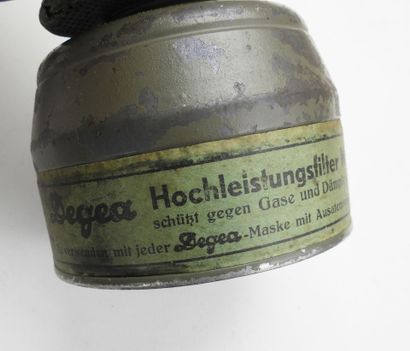 GERMANY. Model 31 iron gas mask painted in...