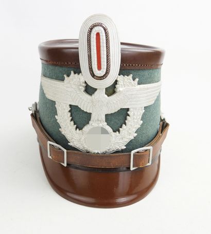 GERMANY. Feldgendarmerie shako in vulcanized...