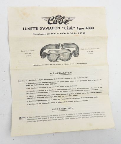 ÉQUIPEMENTS. Paire de lunettes de vol 