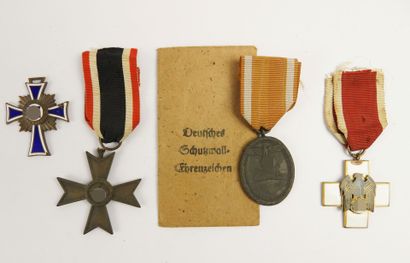 GERMANY. Atlantic Wall Medal with pouch,...