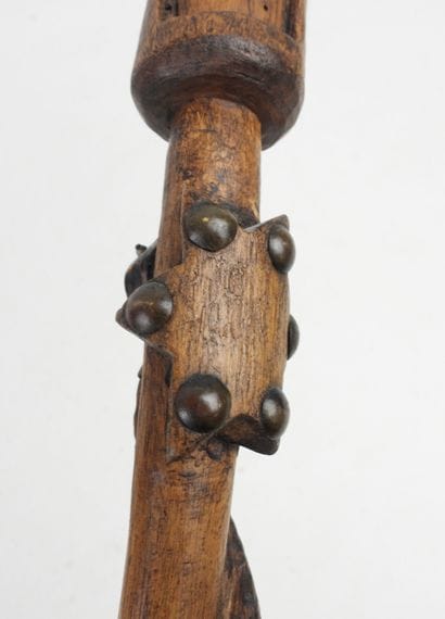 DIVERS. Canne de Zouaves en bois sculpté...