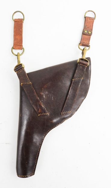 ANGLETERRE. Holster en cuir marron pour Webley...