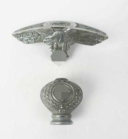 GERMANY. Pommel and guard with aluminum eagle...