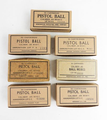 USA. Lot de boites de munitions pour calibre...
