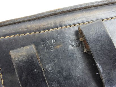 GERMANY. Blackened leather P38 pistol case,...