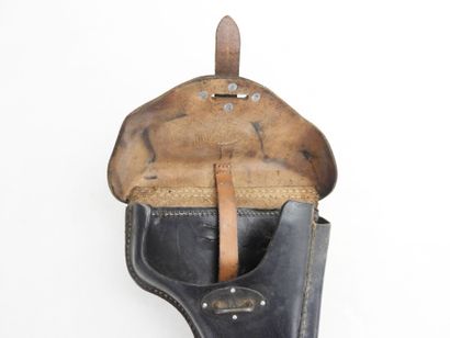 GERMANY. Blackened leather P38 pistol case,...