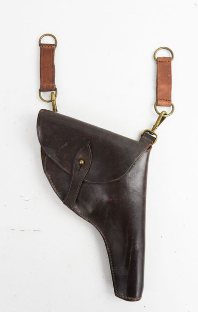 ANGLETERRE. Holster en cuir marron pour Webley...