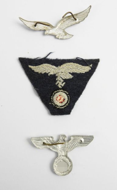 GERMANY. Luftwaffe cap eagles (aluminum eagle...
