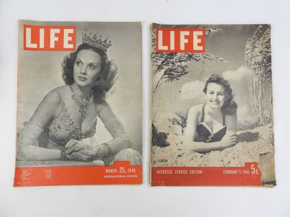 USA. Lot revues Life et Yank : 2 numéros...
