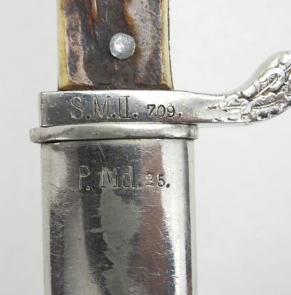 GERMANY. Polizei exit bayonet with deer antler...
