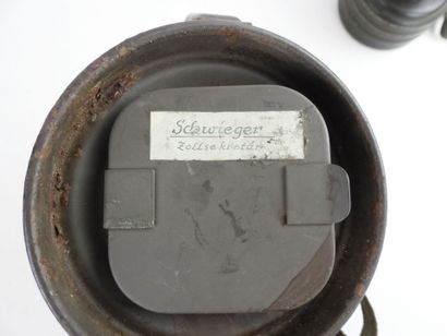 GERMANY. Model 31 iron gas mask painted in...