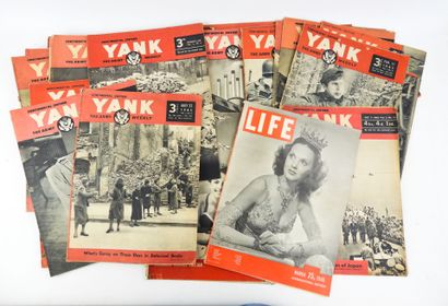 USA. Lot revues Life et Yank : 2 numéros...