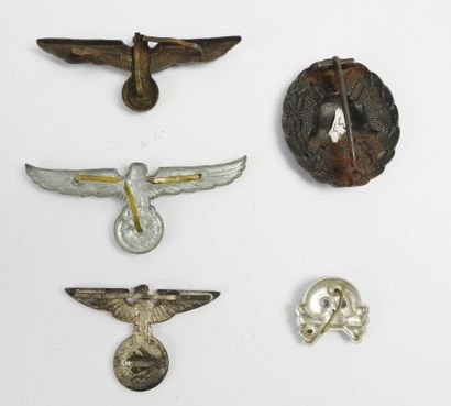 GERMANY. Set of headgear eagles of various...