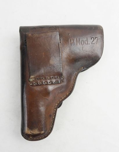 CZECHOSLOVAKIA. Brown leather CZ 27 7.65...