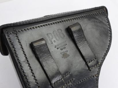 GERMANY. Lüger P08 pistol holster in blackened...
