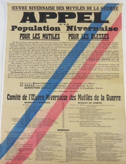 AFFICHE. OEuvre nivernaise des mutilés de...