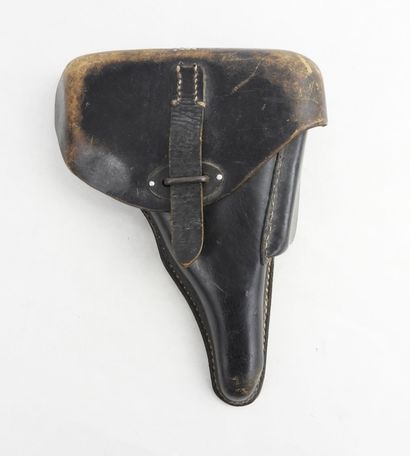 GERMANY. Blackened leather P38 pistol case,...