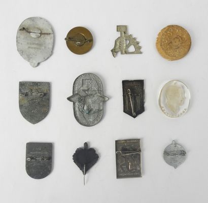 GERMANY. Set of 12 metal party day and miscellaneous...