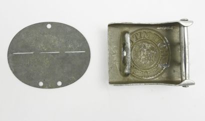 GERMANY. Aluminum troop plate marked with...