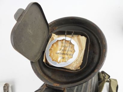 GERMANY. Model 31 iron gas mask painted in...