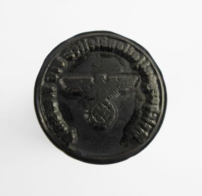GERMANY. Copper stamp with wooden handle...