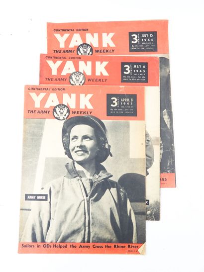 USA. Lot revues Life et Yank : 2 numéros...