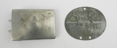 GERMANY. Aluminum troop plate marked with...