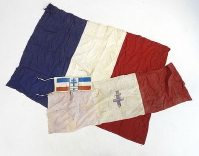 DIVERS. Drapeau en coton tricolore 75 X 103...
