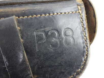 GERMANY. Blackened leather P38 pistol case,...