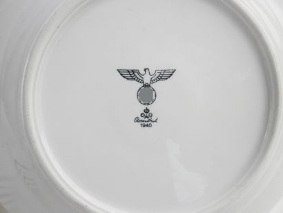 GERMANY. Set of 5 white porcelain dinner...