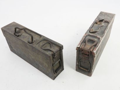 ALLEMAGNE. Ensemble de 2 boites à munitions...