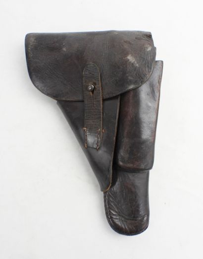 GERMANY. Brown leather GP35 pistol case,...